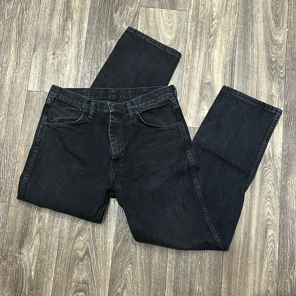 Men’s Rustler Black Jeans Size 34x32